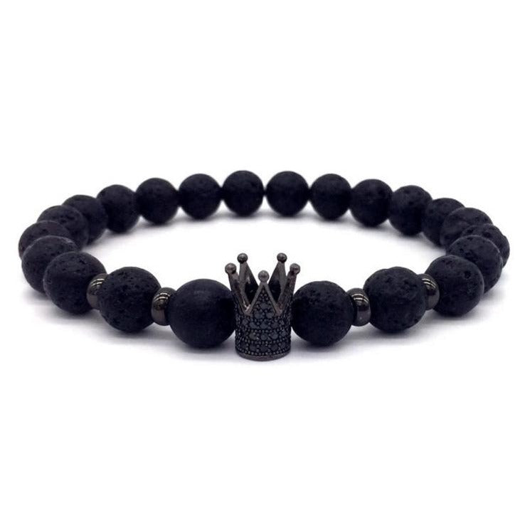 Men's Black Crown Bracelet