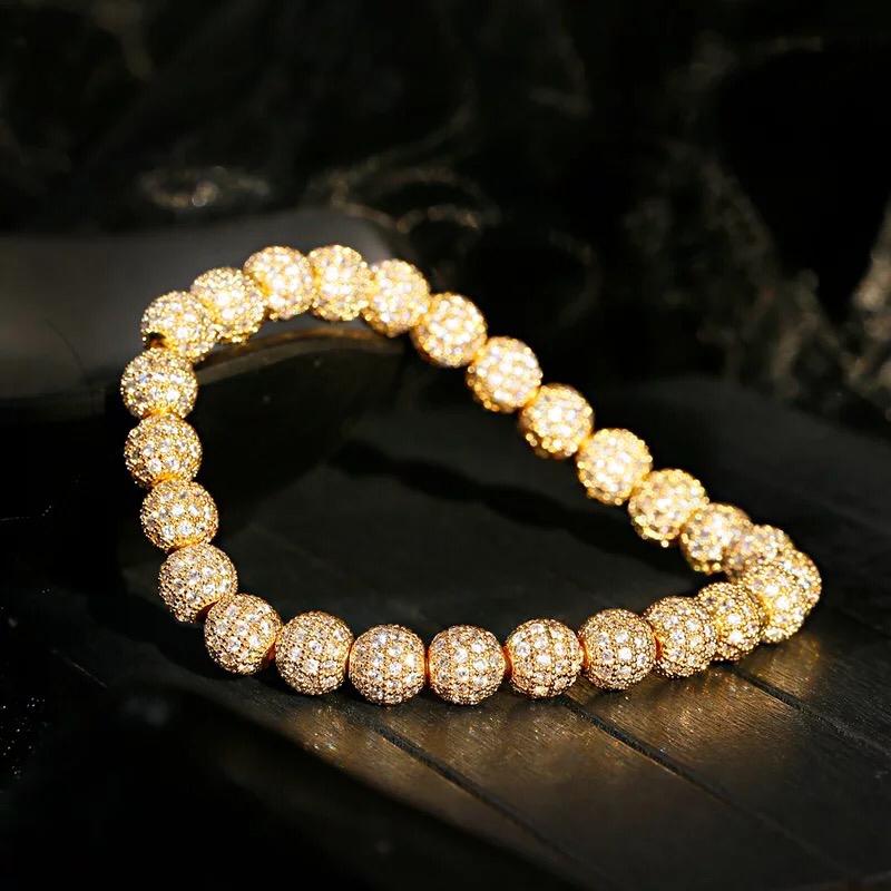 Gold Iced Beaded Bracelet