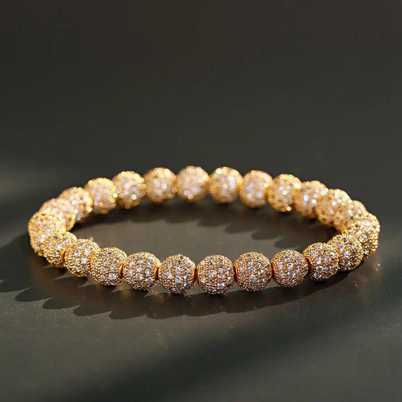 Gold Iced Beaded Bracelet