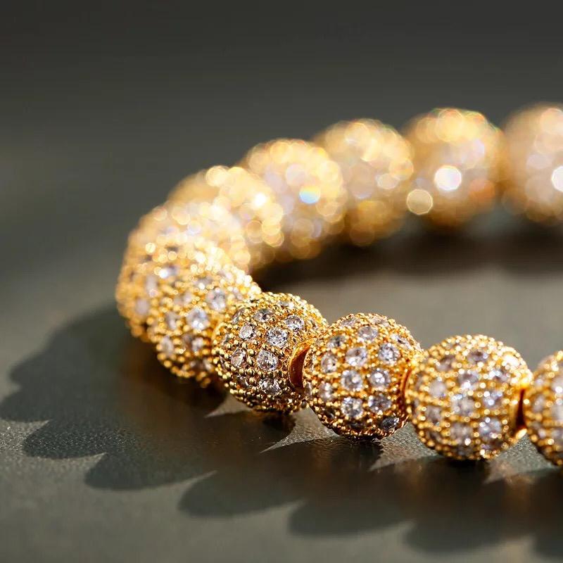 Gold Iced Beaded Bracelet