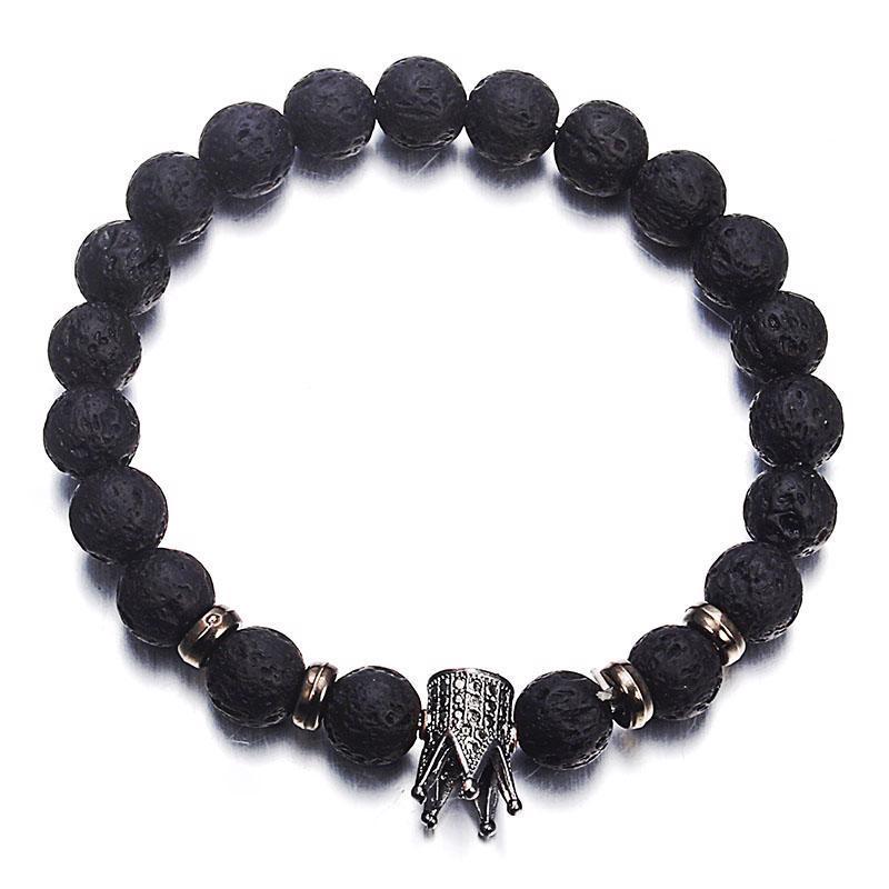 Men's Black Crown Bracelet