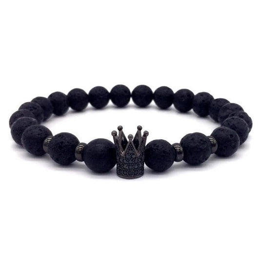 Men's Black Crown Bracelet