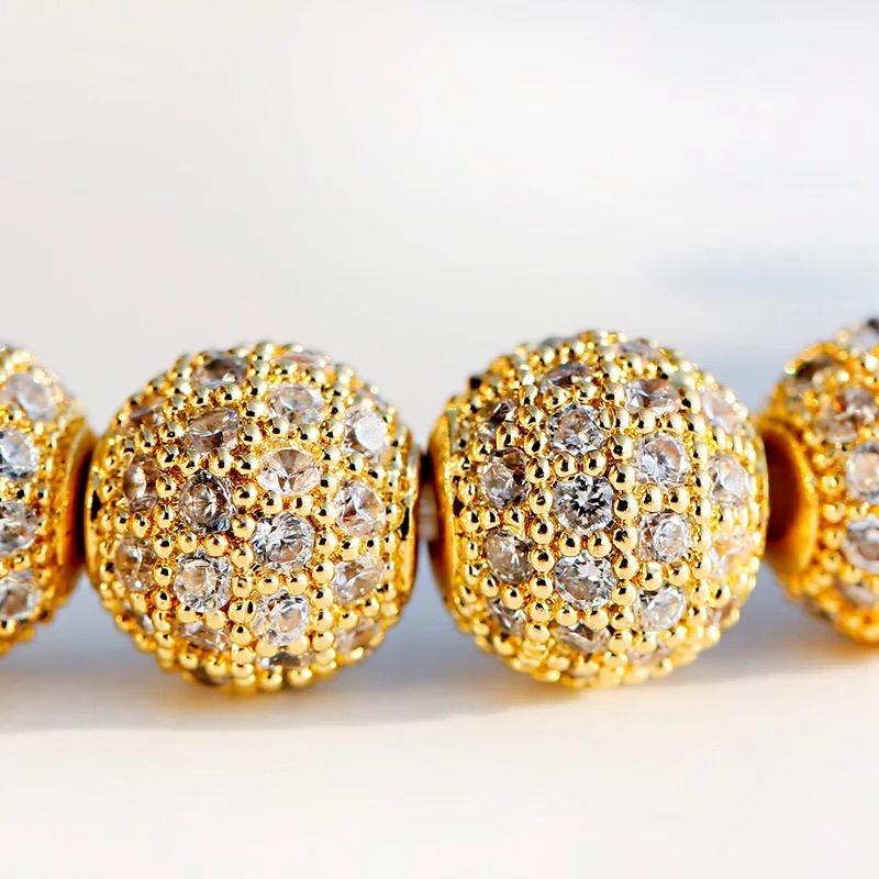 Gold Iced Beaded Bracelet