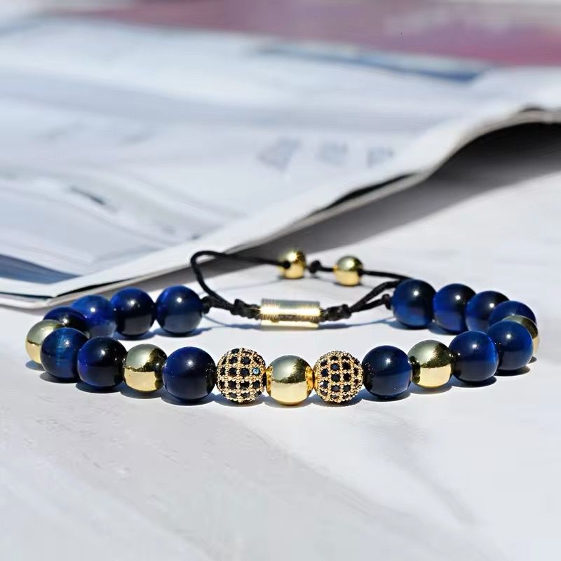 Men's Tiger Eyes Beads Bracelet