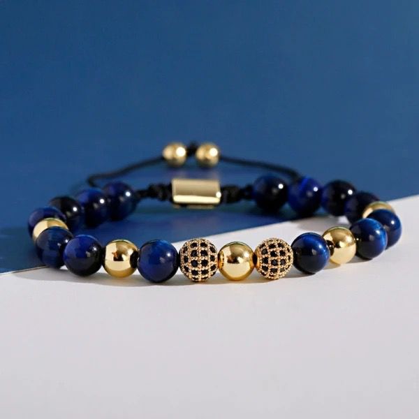 Men's Tiger Eyes Beads Bracelet