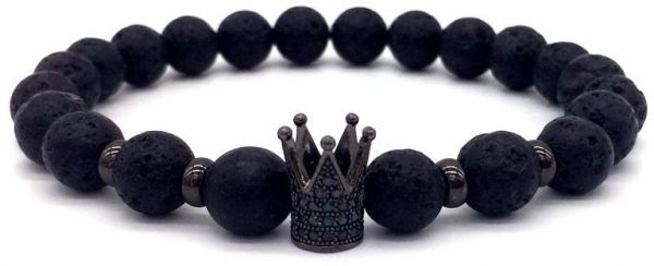 Men's Black Crown Bracelet