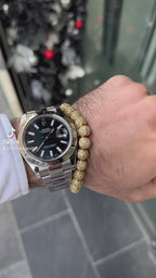 Gold Iced Beaded Bracelet