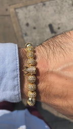 Men's Gold Crown Bracelet